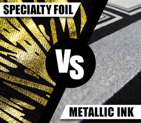 printing with foil vs metallic